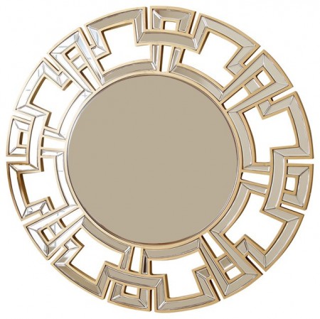 Luxury rundt speil-Gull-100x100 cm