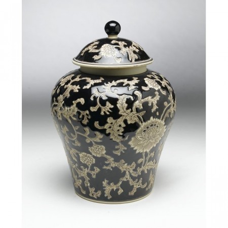 Glamour Urne/Vase medium- H 40 cm sort