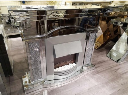 Torino elektronisk peis i speilglass m flammeeffekt W750-1500- M fjernkontroll