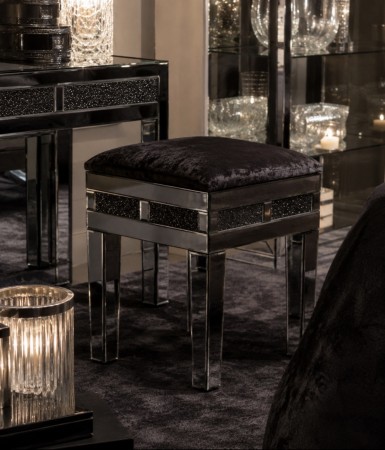Clarita krakk i speilglass og krystaller - H 49 - Sort 