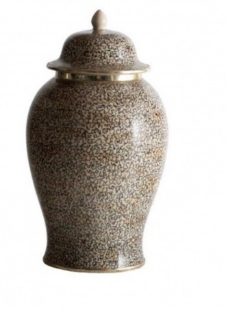 Glamour Urne/Vase large - H 46 cm brun og gull