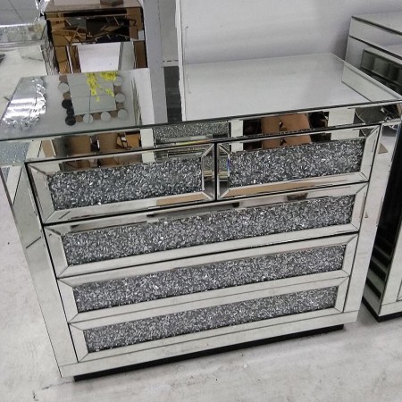 Amesville speilkommode m diamant- H 80 cm