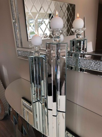 Chicago lysestake i speilglass H-36 liten